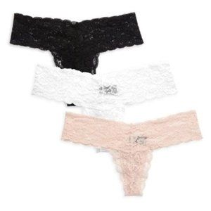 RENE ROFE Three Pack Cross with You Thongs NWT
